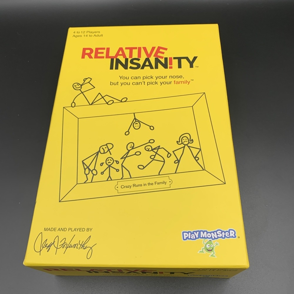 Relative Insanity Game -Jeff Foxworthy- Play Monster 4-12 Players /14+ Years Old